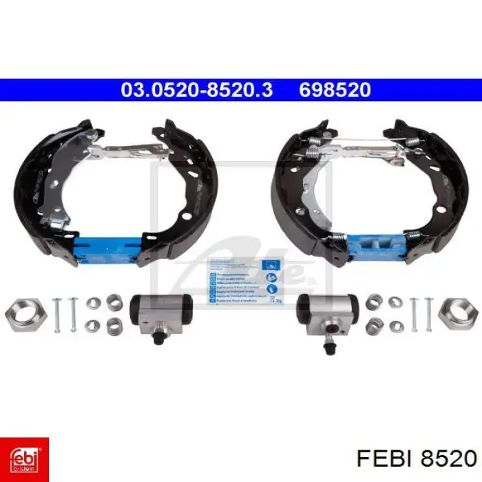Ремкомплект шкворня поворотного кулака Febi 8520 ціна, від 72.44 USD