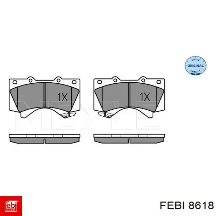Диск гальмівний передній 8618 Febi