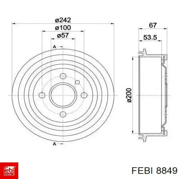 Купити 8849 Febi Барабан гальмівний задній