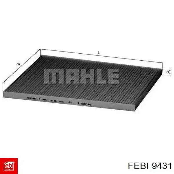 Купити 9431 Febi Фільтр салону вугільний