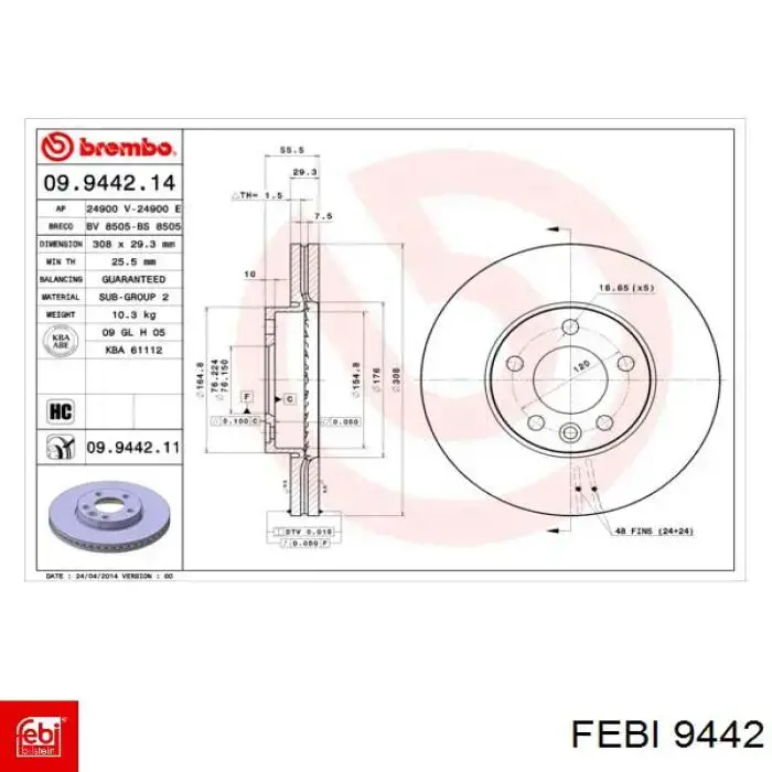 Ланцюг приводу масляного насоса Febi 9442 ціна, від 15.47 USD