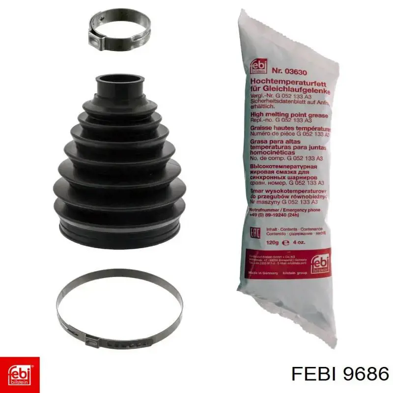 Купити 9686 Febi Кульова опора, нижня