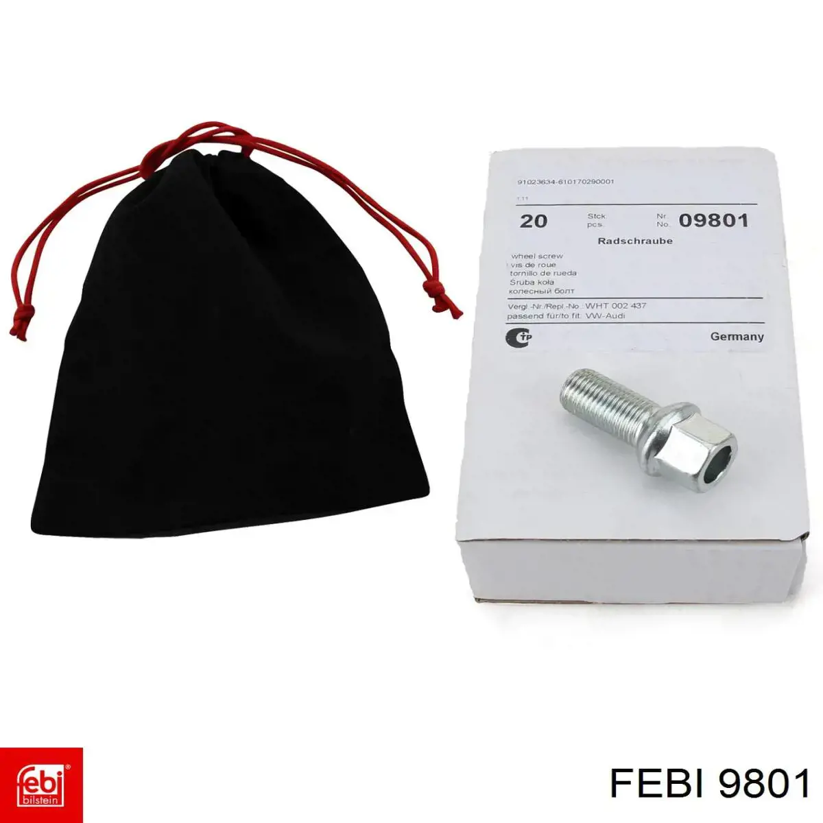 Колісний болт Febi 9801 ціна, від 1.50 USD