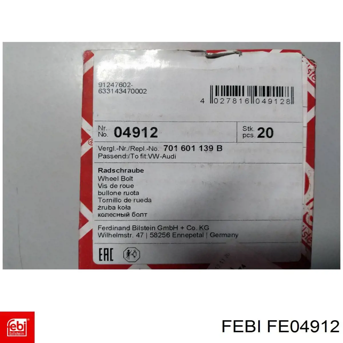 Колісний болт 7201016 Ford