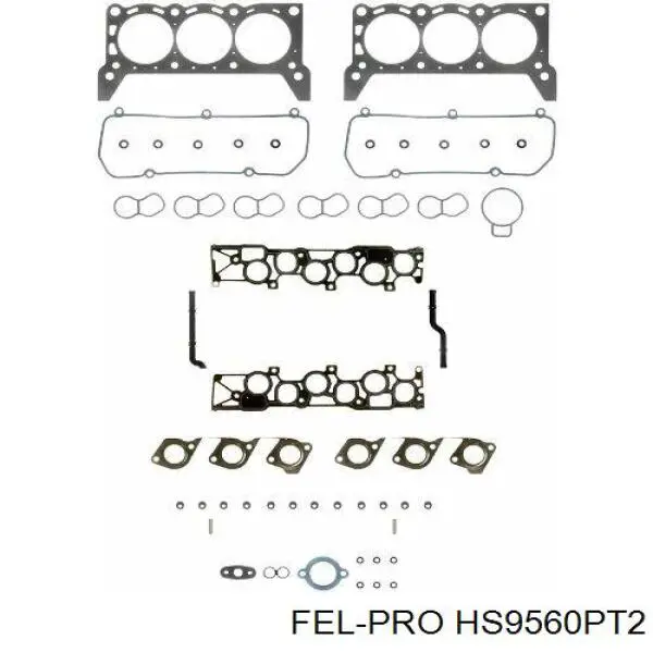 HS9560PT2 Fel-pro Комплект прокладок двигуна, верхній