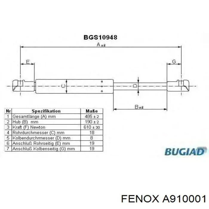 Купити GS0560 Magneti Marelli Амортизатор двері багажника