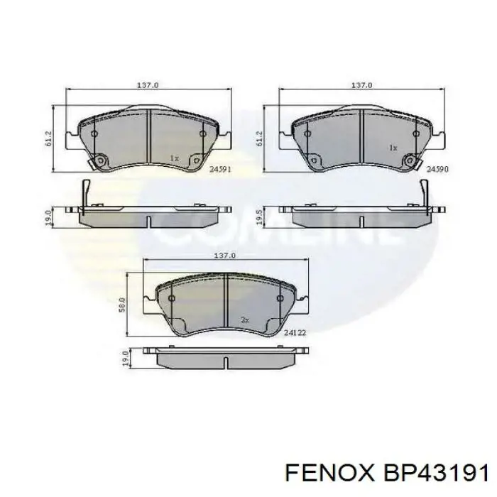 Передні тормозні колодки 446502370 Toyota