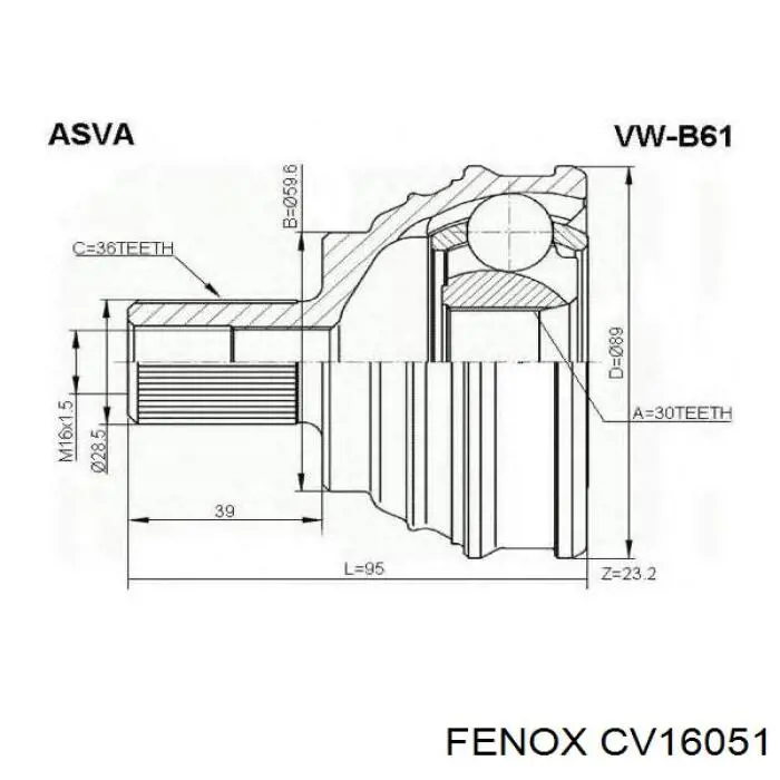 Граната колісна VAG 1K0498099EX ціна, від 28.29 USD