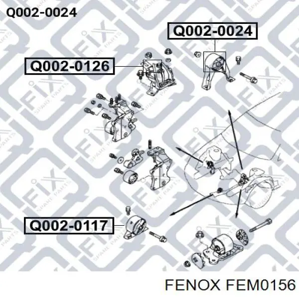 Опора двигуна задня Kavo Parts EEM5660