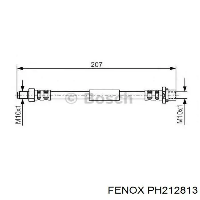 PH212813 Fenox шланг гальмівний задній