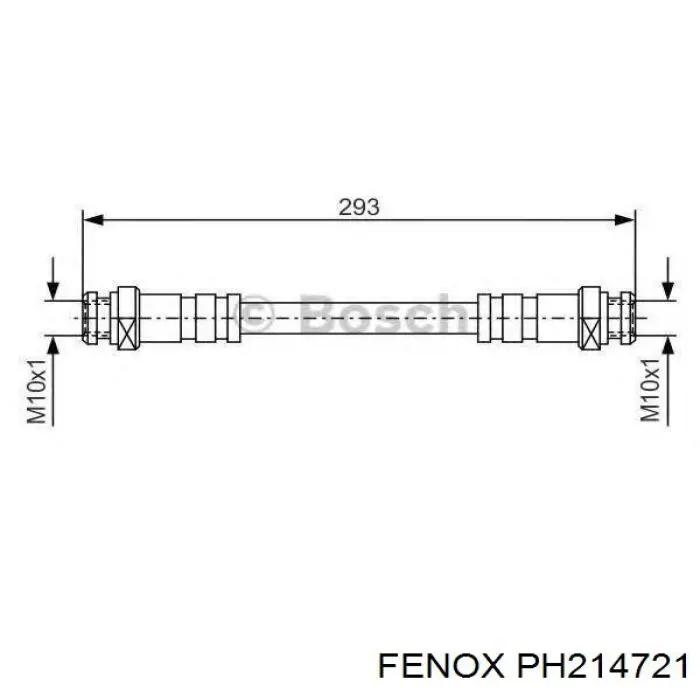 PH214721 Fenox шланг гальмівний задній