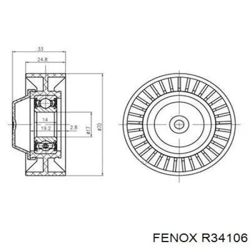 1049577 Ford Ролик приводного ременя, паразитний