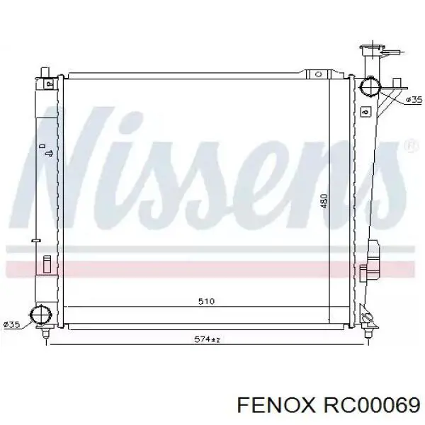 Купити 253102B850 HCC Радіатор двигуна