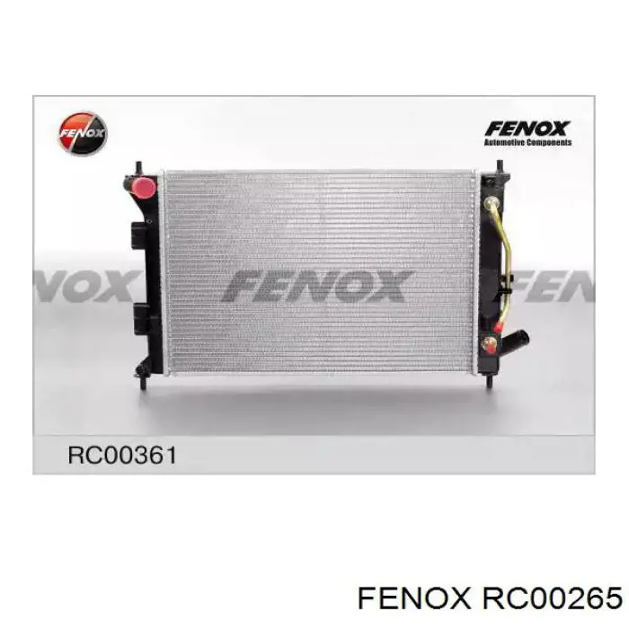 Радіатор охолодження двигуна RC00265 Fenox