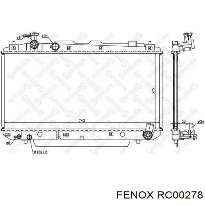 Купити 1640028131 Toyota Радіатор двигуна