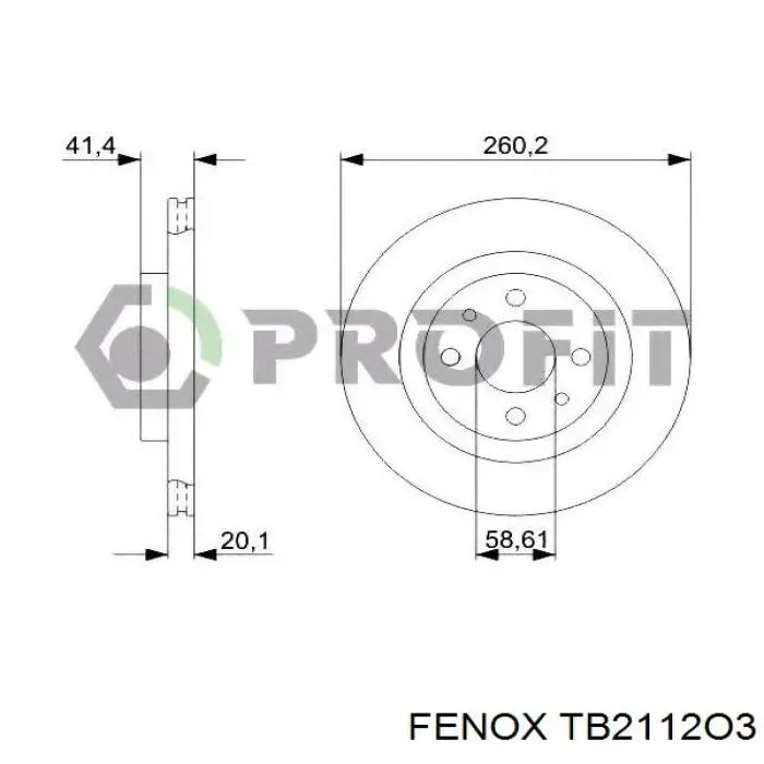 Диск переднього гальма Cifam 800411 ціна, від 23.45 USD