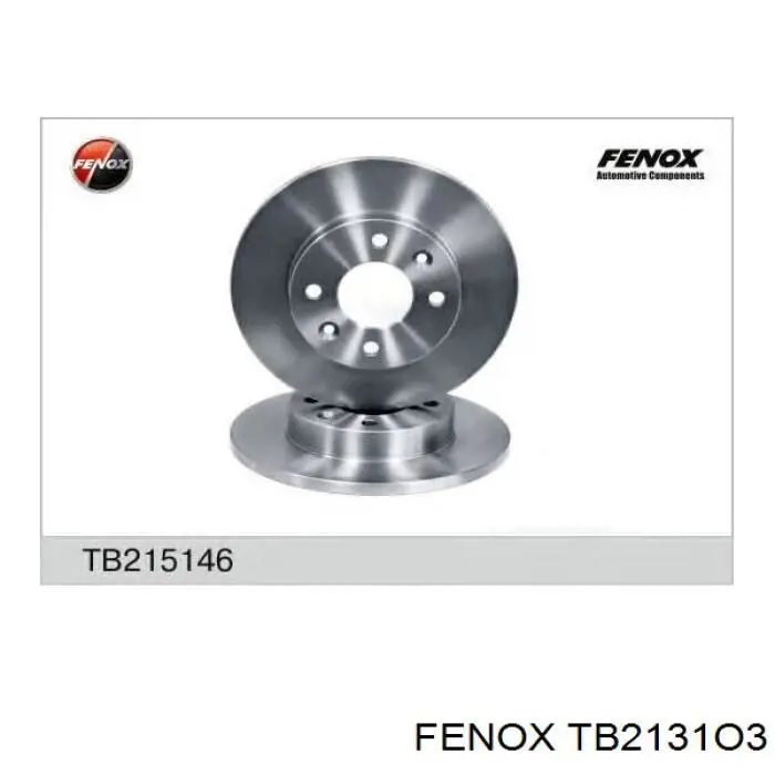 TB2131O3 Fenox диск гальмівний передній