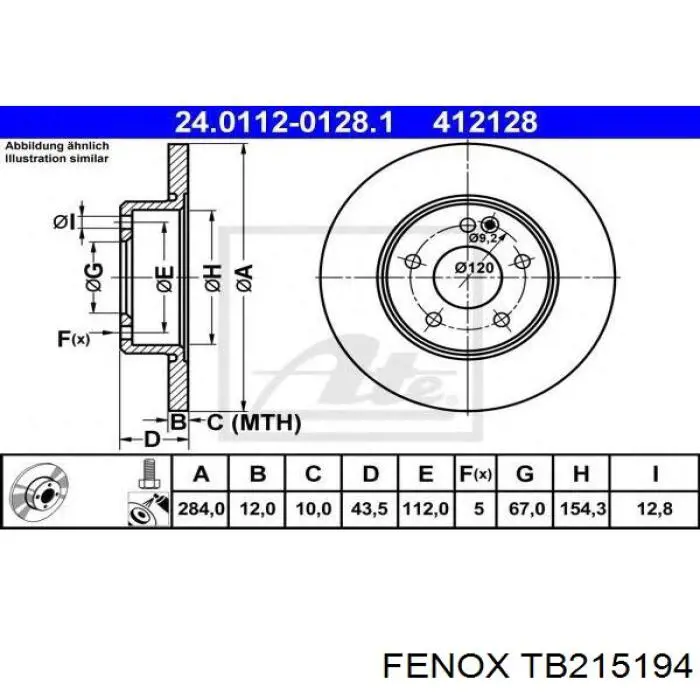 A202421021264 Mercedes Гальмо дискове переднє