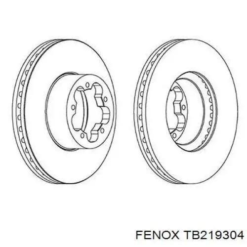 Диск гальмівний передній TB219304 Fenox