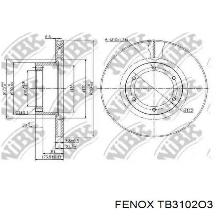 Диск гальмівний передній BD0373 Bapco