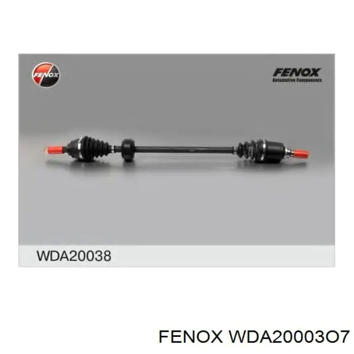 WDA20003O7 Fenox піввісь (привід передня, права)
