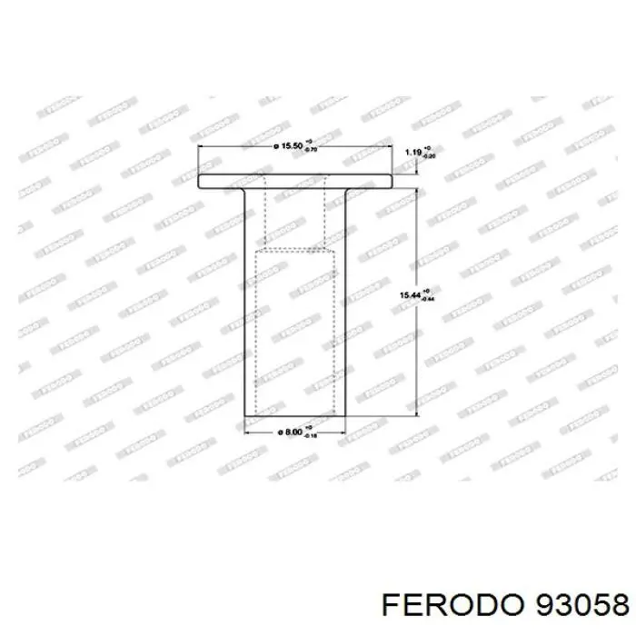 Купити 93058 Ferodo Клепка накладки барабанних колодок