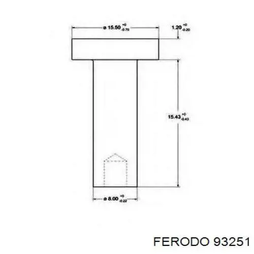 Клепка накладки барабанних колодок 93251 Ferodo