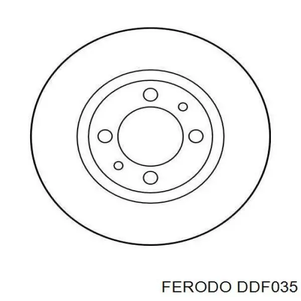Диск переднього гальма Ferodo DDF035 ціна, від 23.21 USD