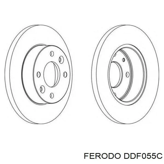 DDF055C Ferodo диск гальмівний передній