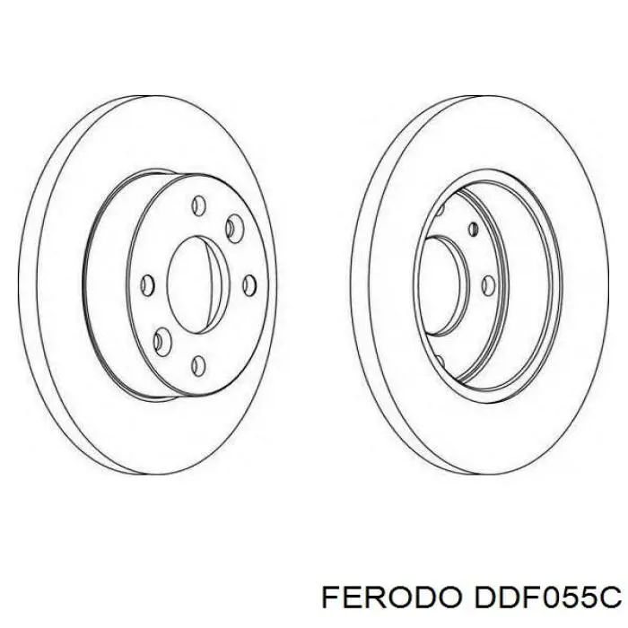 Диск гальмівний передній DDF055C Ferodo