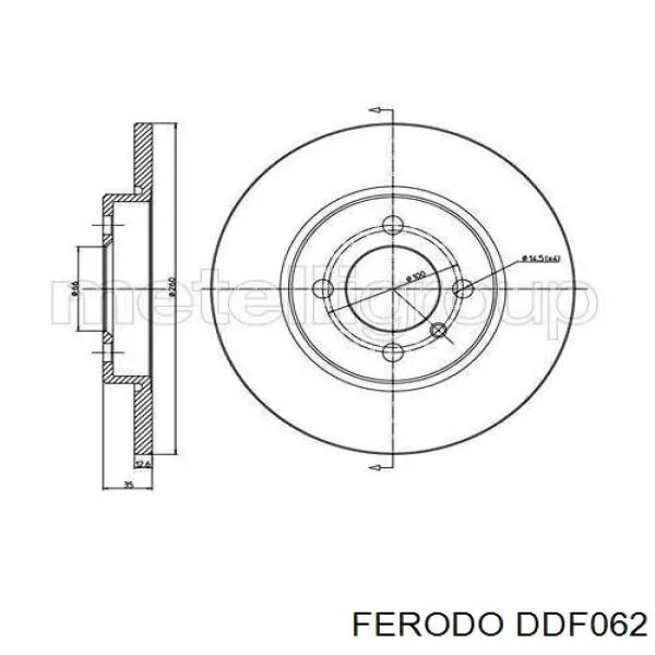 Диск гальмівний передній Ferodo DDF062