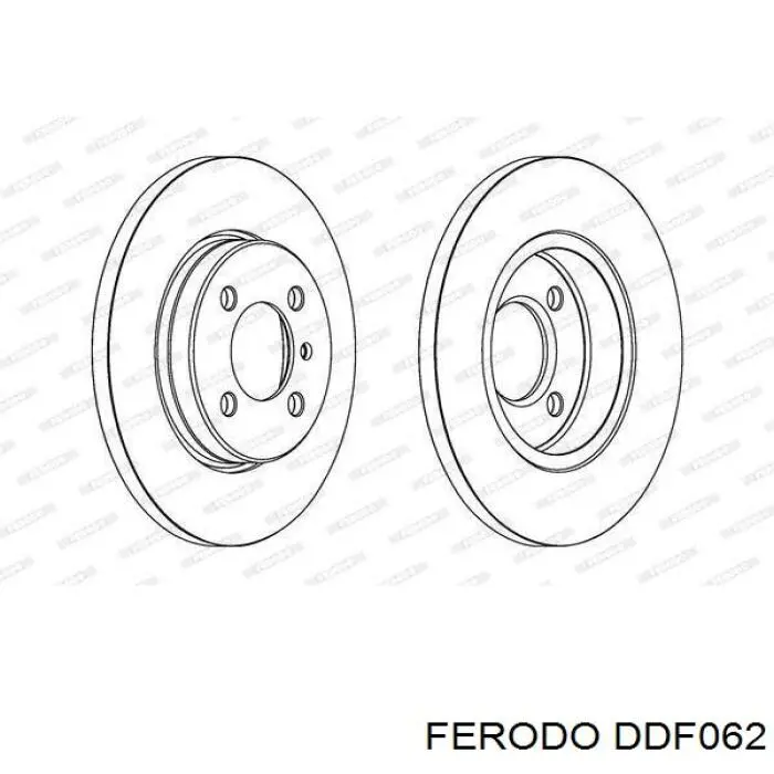 Диск гальмівний передній DDF062 Ferodo