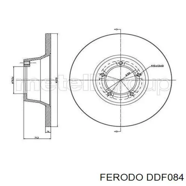 DDF084 Ferodo диск гальмівний передній