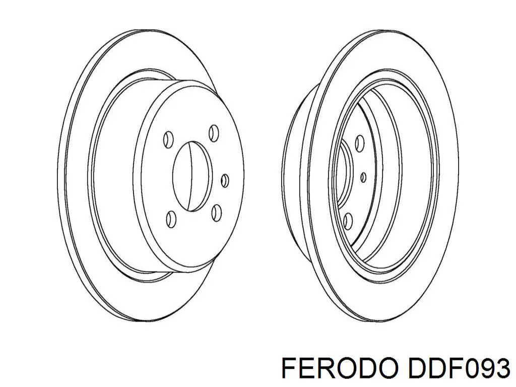 DDF093 Ferodo диск гальмівний задній