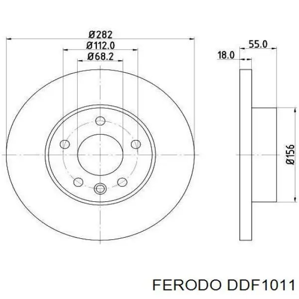 DDF1011 Ferodo Гальмо дискове переднє