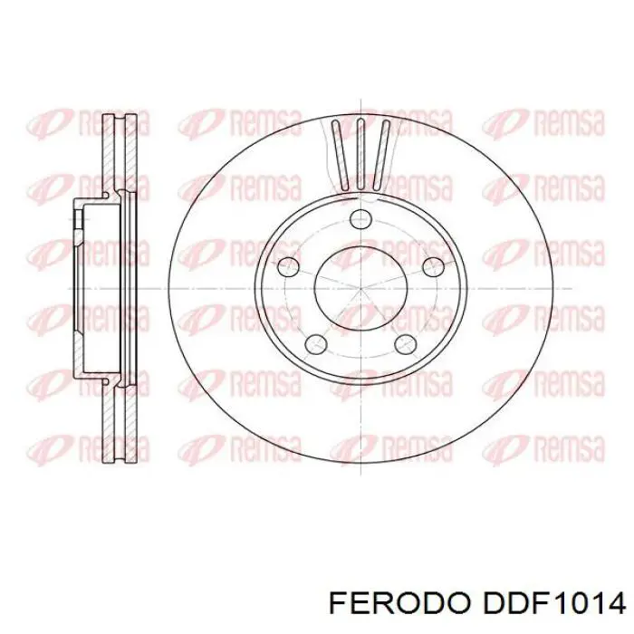 Гальмівні диски передні DDF1014 Ferodo