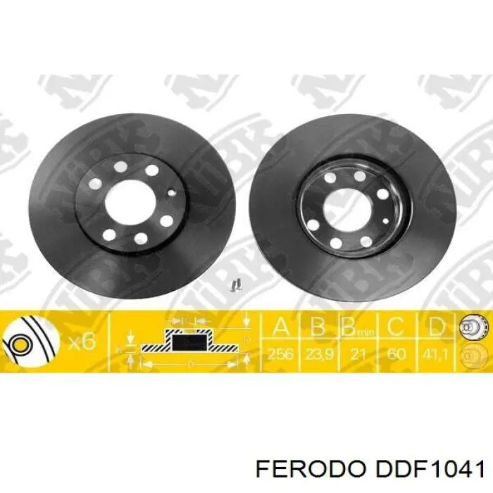Гальмівні диски передні DDF1041 Ferodo
