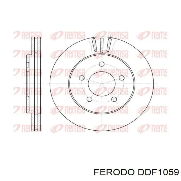 Купити DDF1059 Ferodo Ротор гальмівний