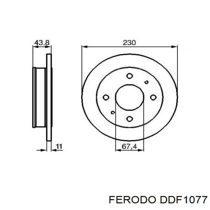Диск переднього гальма Ferodo DDF1077 ціна, від 15.43 USD