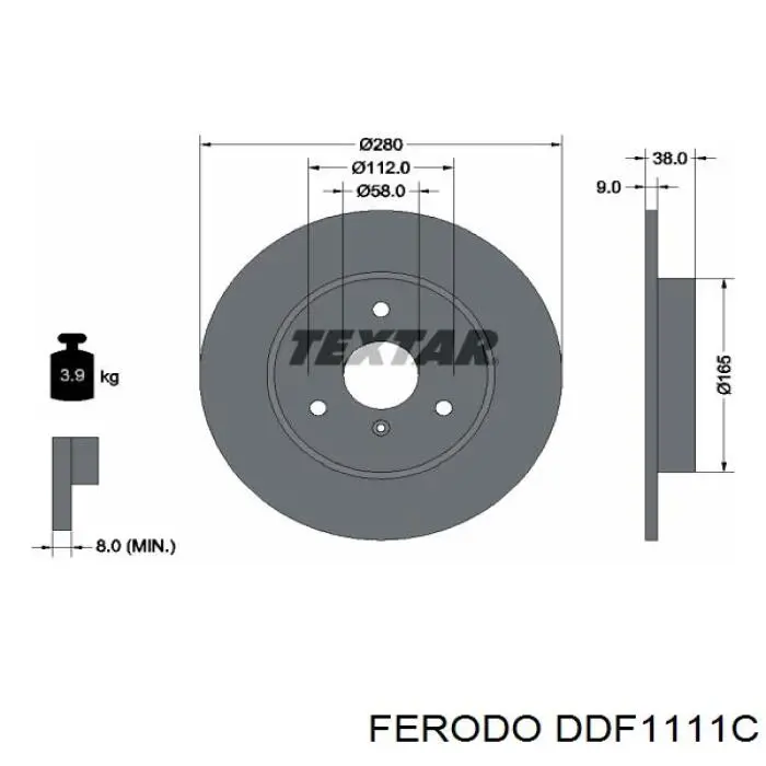 Купити DDF1111C Ferodo Ротор гальмівний