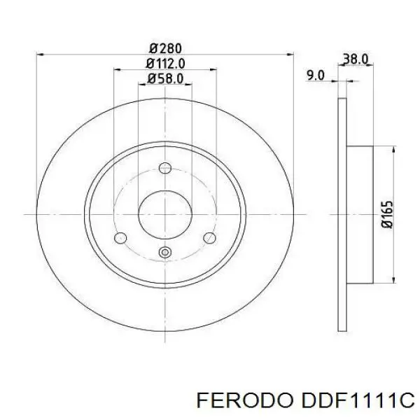 Гальмівні диски передні DDF1111C Ferodo
