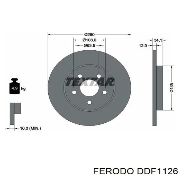 Задні дискові гальма Ferodo DDF1126 ціна, від 32.35 USD