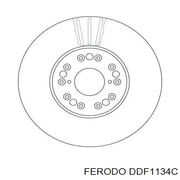 DDF1134C Ferodo Гальмо дискове переднє