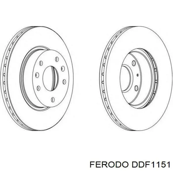 Диск переднього гальма Ferodo DDF1151 ціна, від 36.99 USD
