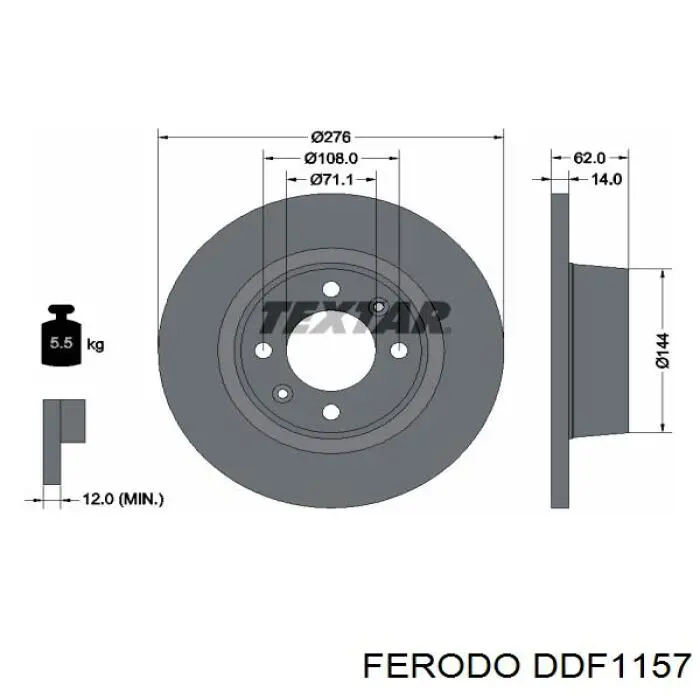 Задні дискові гальма Ferodo DDF1157 ціна, від 33.23 USD