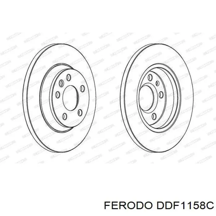 Диск гальмівний задній DDF1158C Ferodo