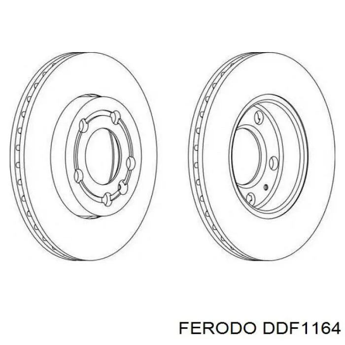 DDF1164 Ferodo диск гальмівний передній