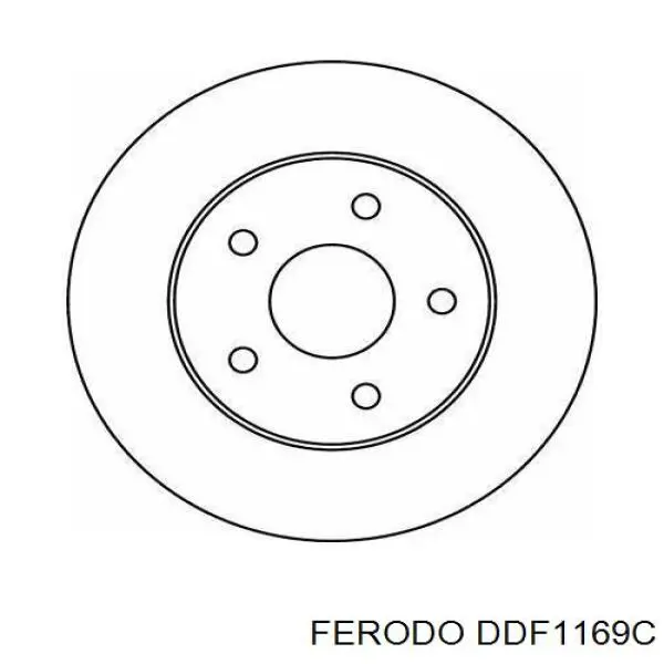 Гальмівні диски передні DDF1169C Ferodo