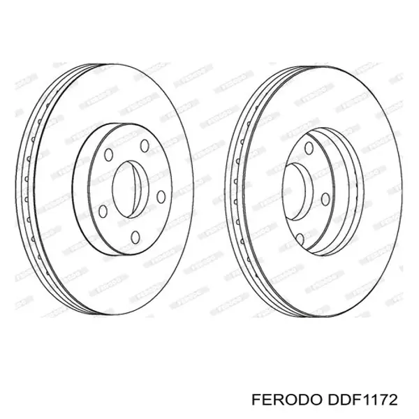 Диск переднього гальма Ferodo DDF1172 ціна, від 42.93 USD