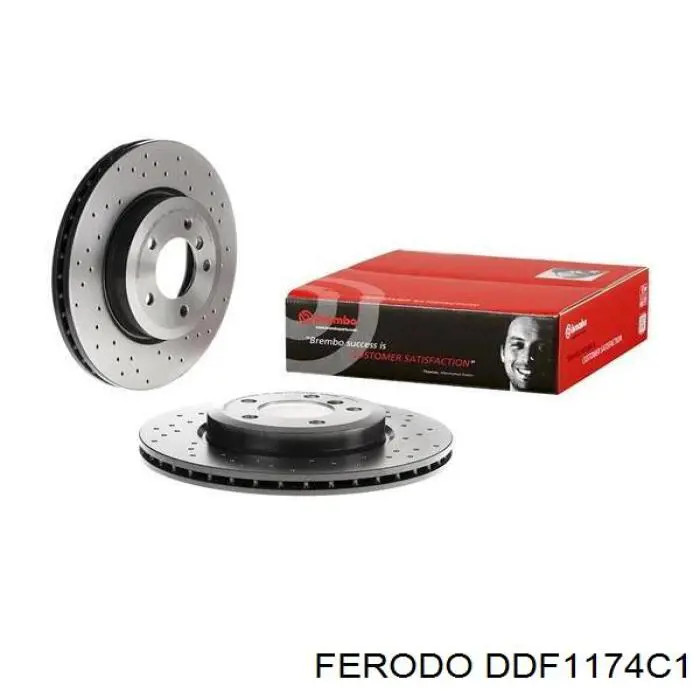 Диск переднього гальма Ferodo DDF1174C1 ціна, від 74.11 USD